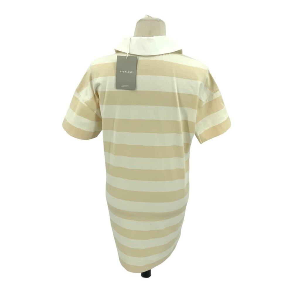 Everlane The Organic Cotton Polo Dress Beech Bone Stripe Size XS NWT $68 MSRP - Picture 7 of 9